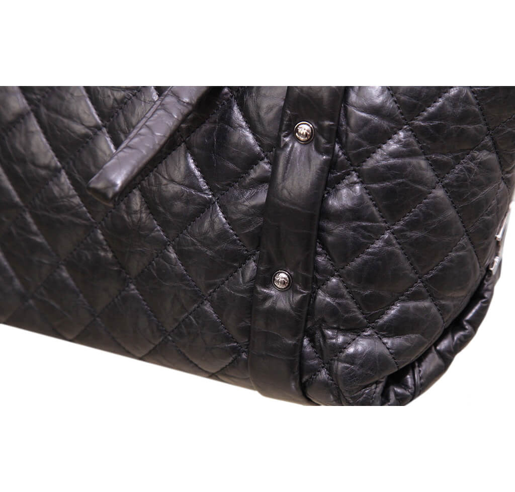Chanel Grand Shopping Tote Bag - Black Calfskin Leather Handbag for Women | Luxury Designer Tote for Work, Travel & Everyday Use