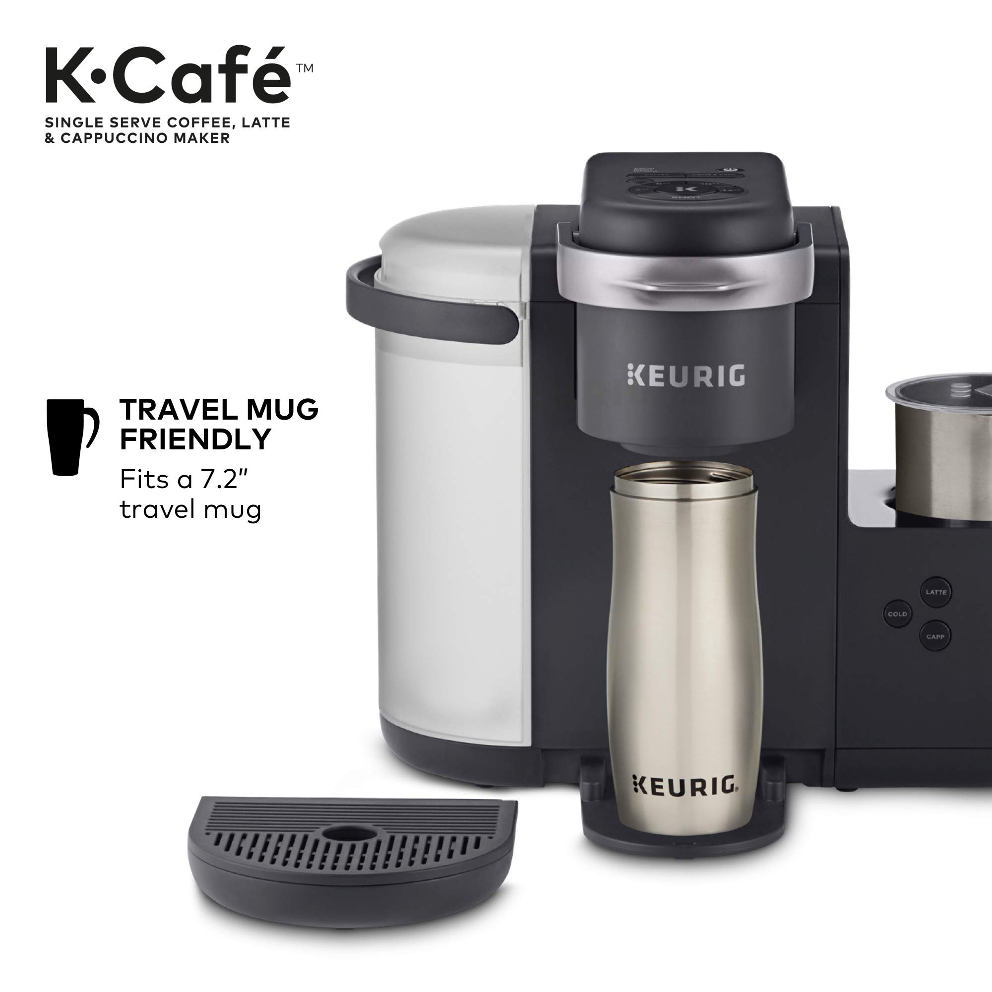 Keurig K-Café Single Serve & Carafe Coffee Maker with 32 Illy Coffee Intenso Dark Roast K-Cup Pods - Perfect for Home, Office & Entertaining
