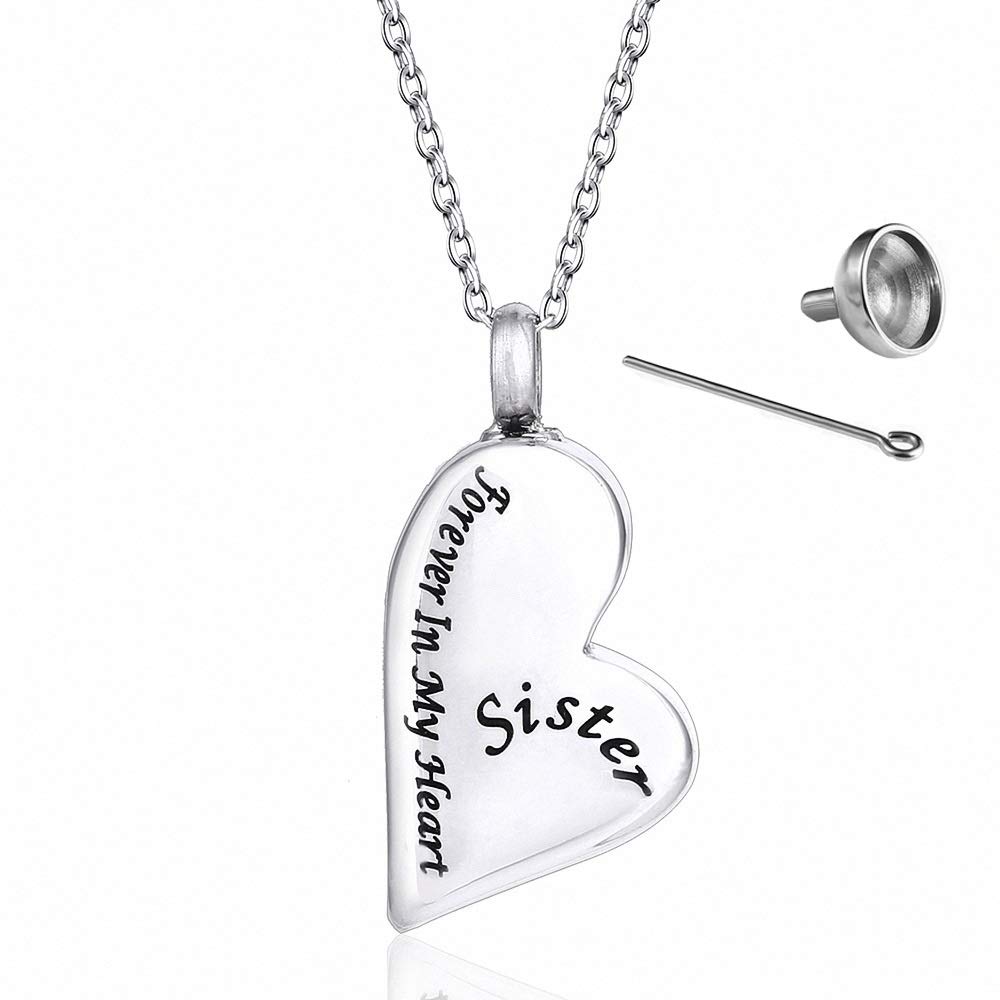 Stainless Steel Memorial Urns for Ashes - Heart-Shaped Pendant Necklace for Loved Ones & Pets | Funeral Keepsake Jewelry for Men & Women | Perfect for Remembrance Ceremonies, Memorial Services & Daily Wear