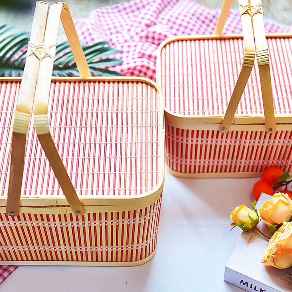 Handmade Bamboo Woven Storage Basket for Wardrobe Organization
