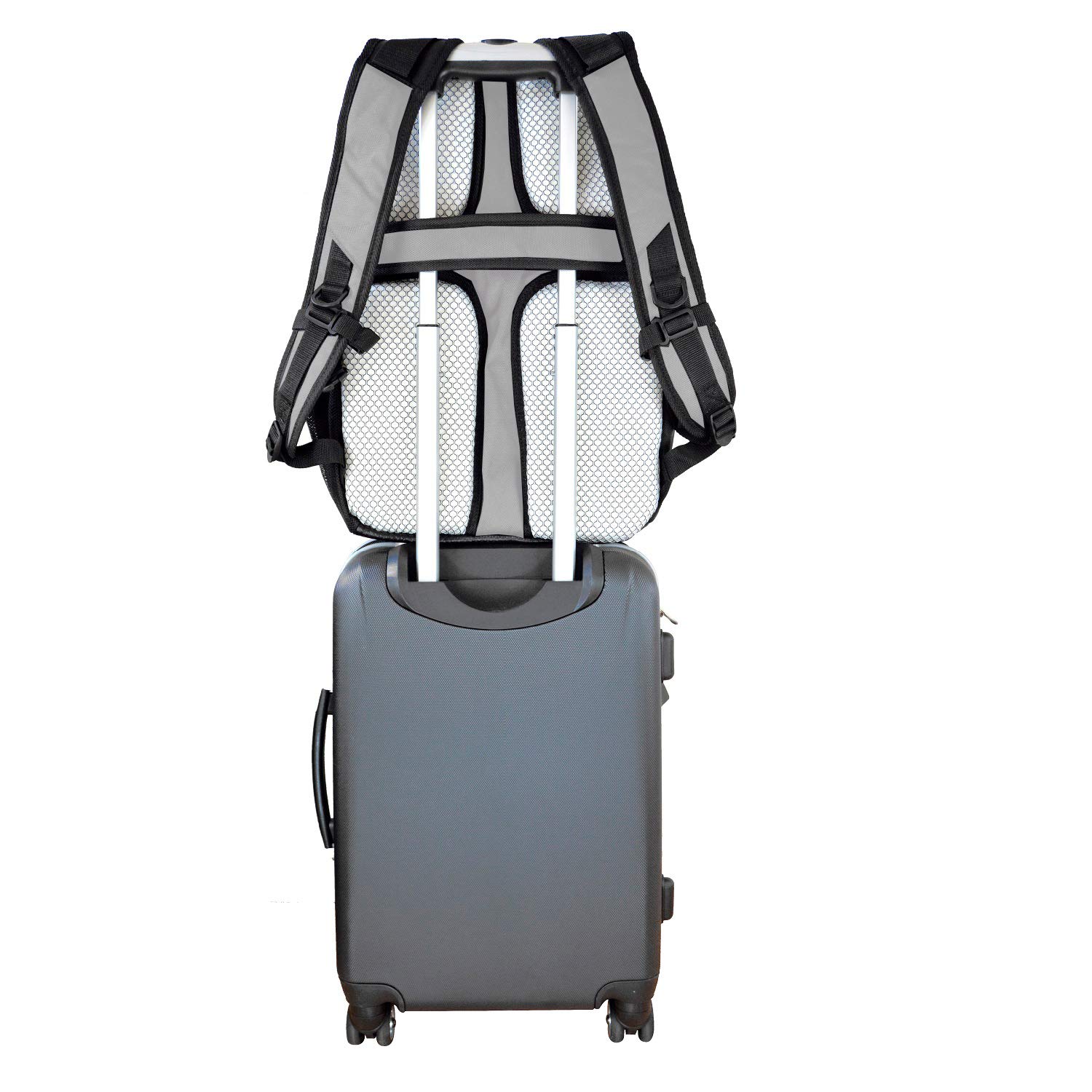 NCAA Deluxe 2-Piece Backpack & Carry-On Luggage Set in Silver - Perfect for College Students, Travel & Sports Fans