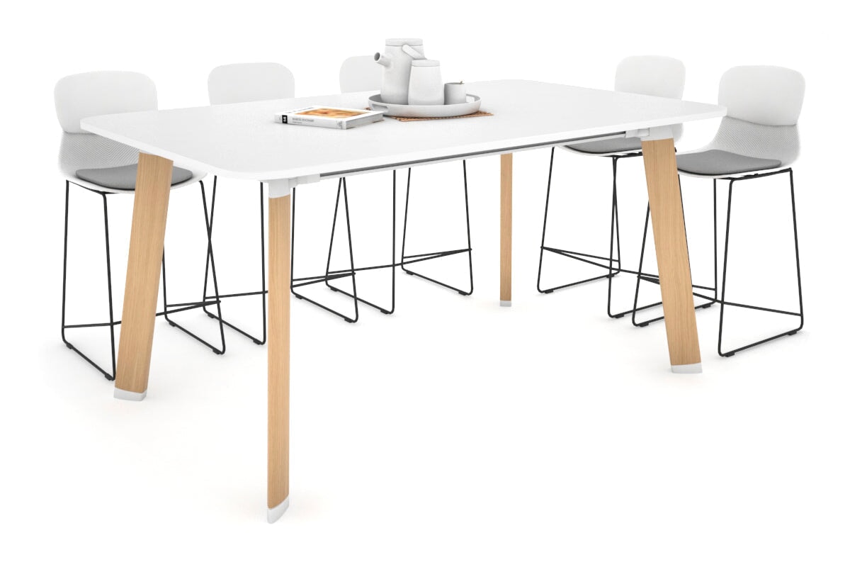 Switch Collaborative Large Counter High Table with Rounded Corners - 1800L x 1100W - Modern Office & Cafe Furniture for Workspaces & Meeting Areas