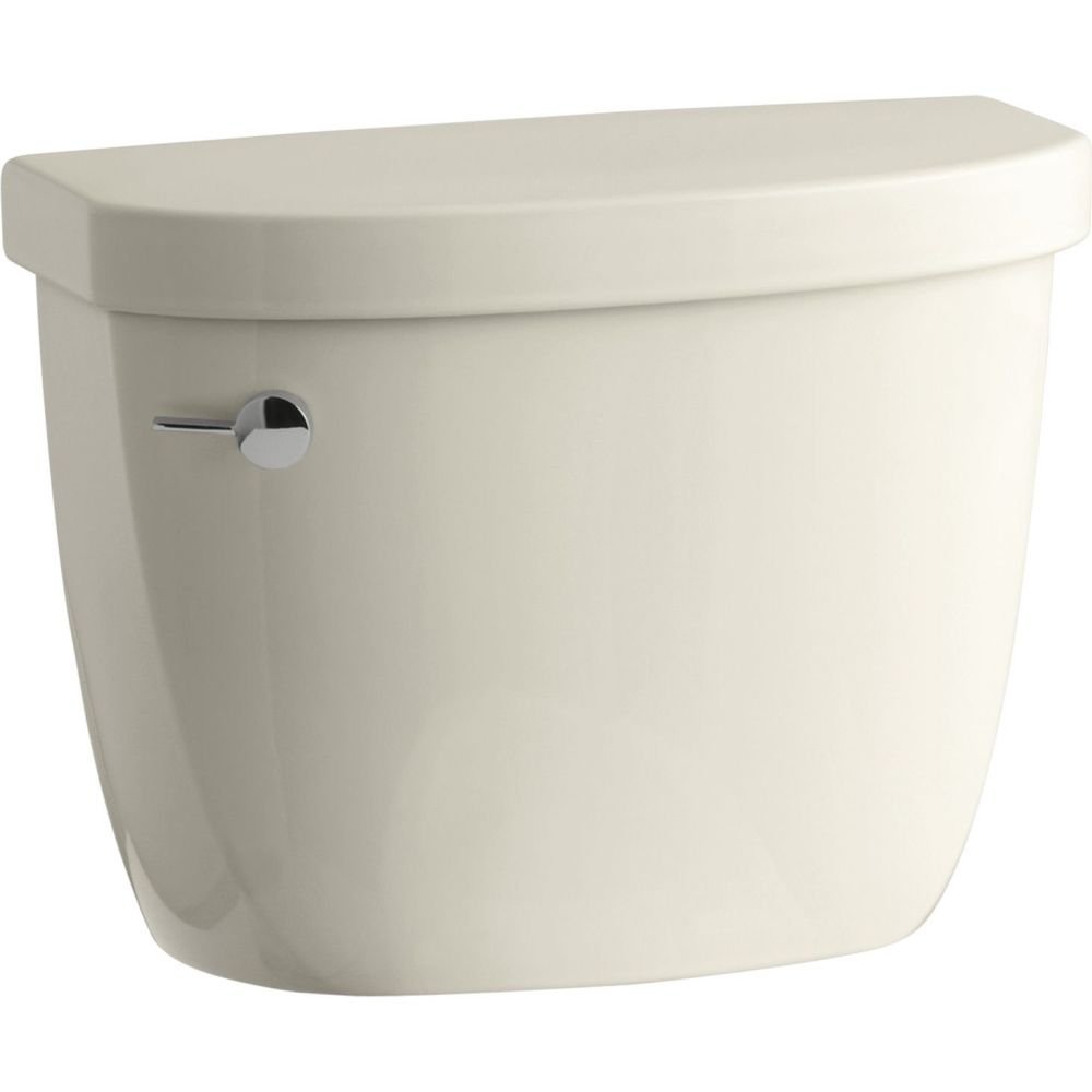 KOHLER 4167-47 Cimarron 1.6 GPF Toilet Tank in Almond - Perfect for Bathroom Renovation & Water Conservation
