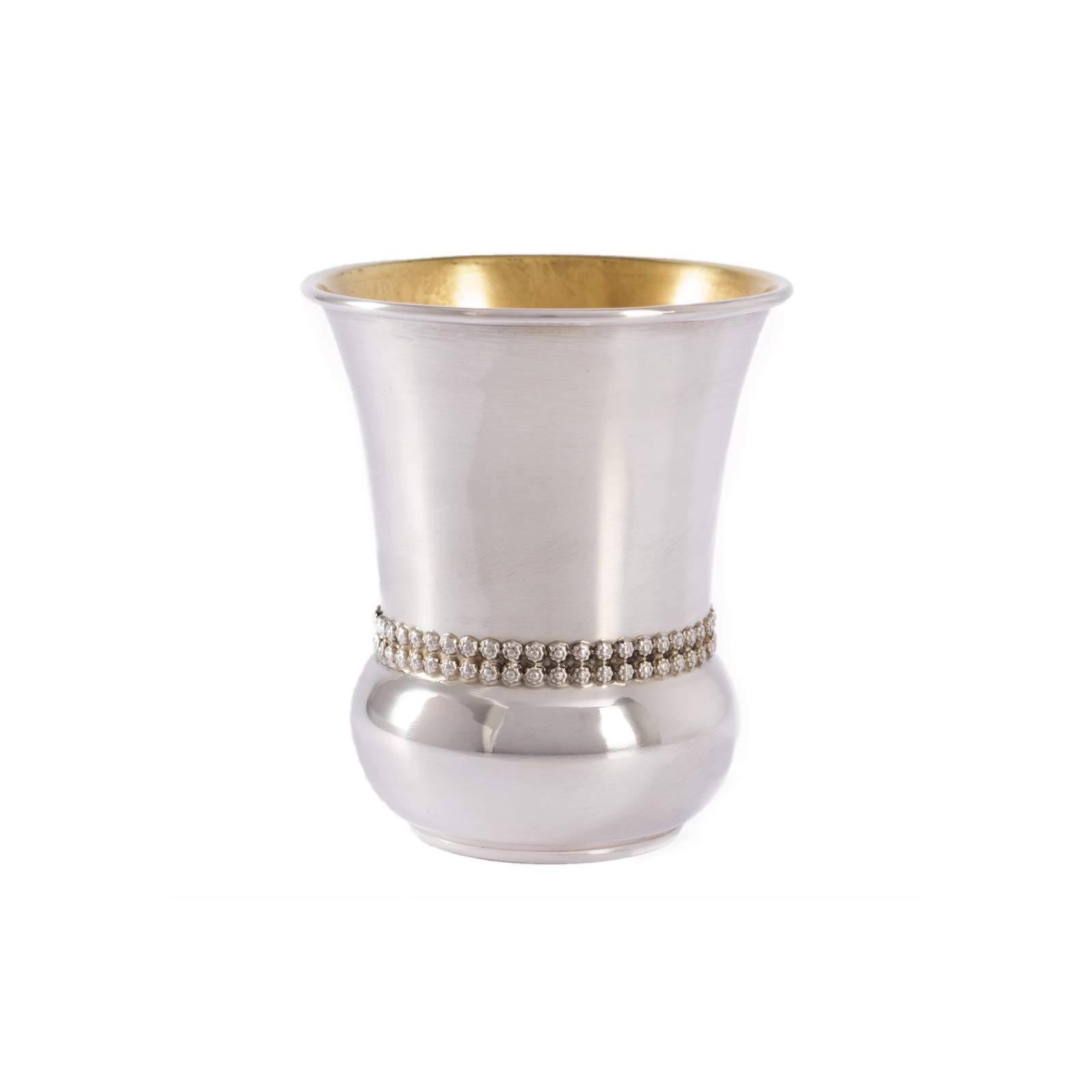 Elegant Sterling Silver Kiddush Cup - Modern Judaica Wine Goblet for Shabbat, Jewish Holidays & Weddings | Perfect Jewish Gift for Religious Ceremonies & Home Decor