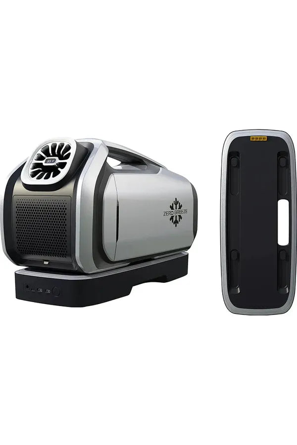 Zero Breeze Mark 2 Portable Air Conditioner with 1 AC Adapter & 2 Batteries - Compact Cooling for Camping, RVs, and Outdoor Adventures