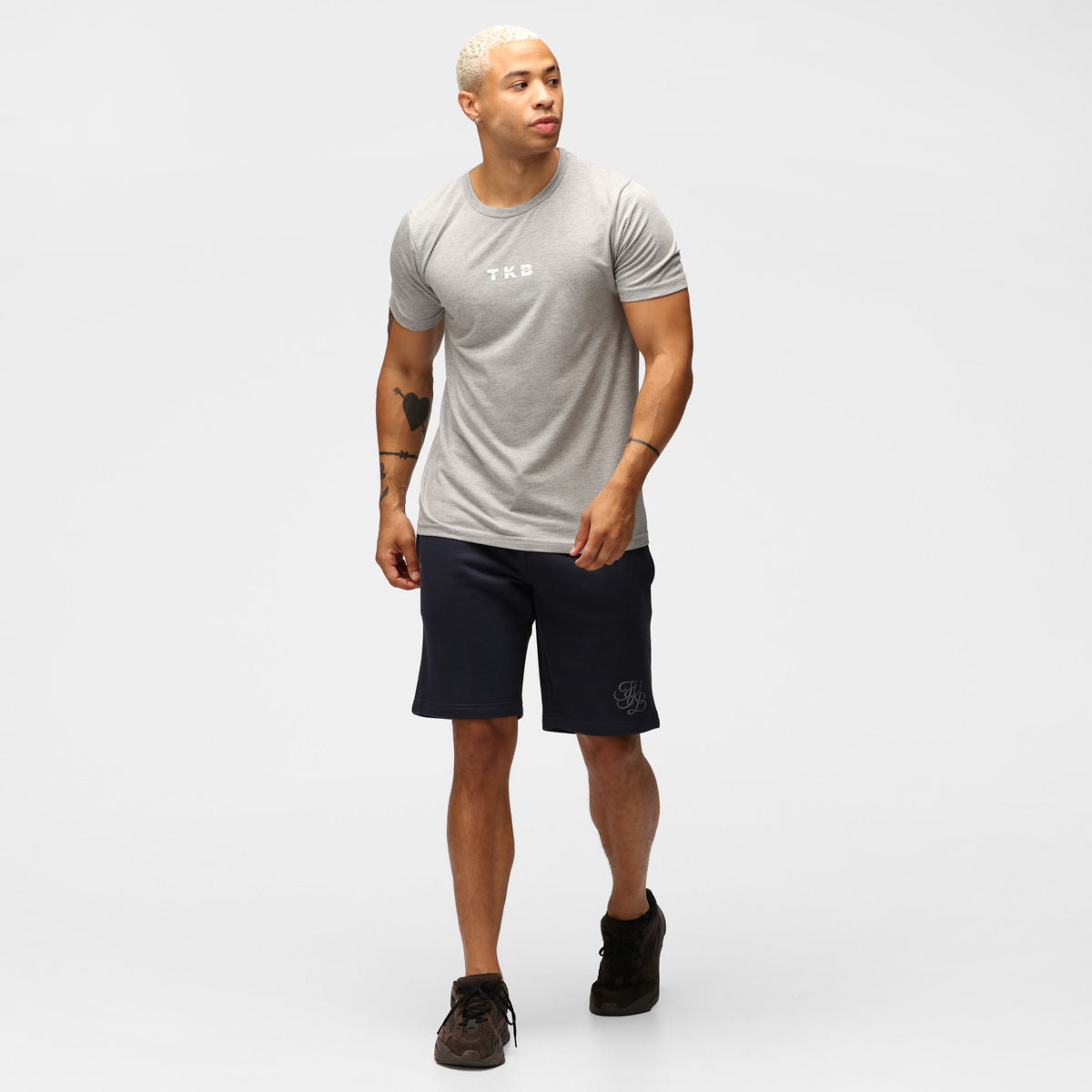 Premium TKB Men's Grey Tri-Blend T-Shirt - Soft Comfort Fit for Casual Wear, Gym & Everyday Outfits