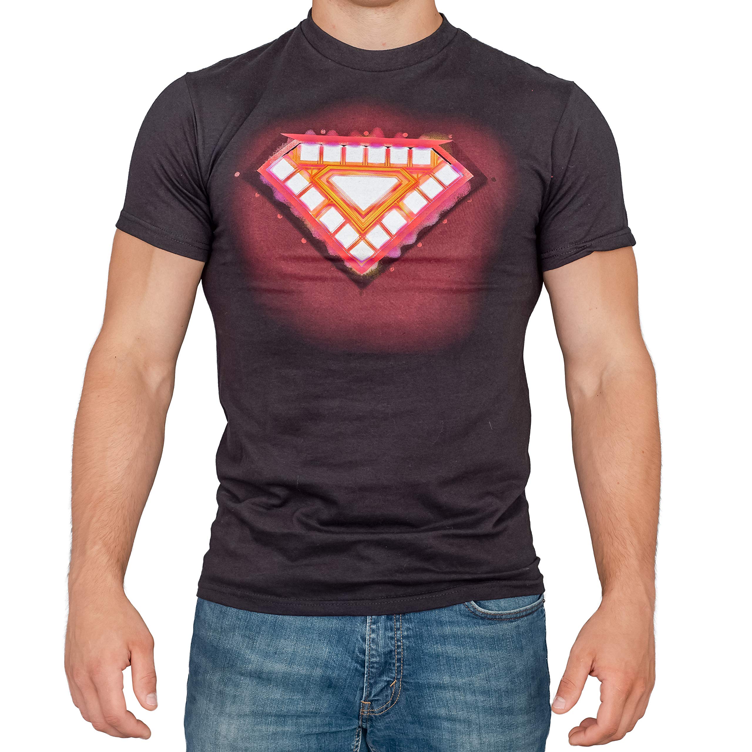 Iron Man Classic Core Black T-Shirt for Men - Marvel Superhero Graphic Tee - Casual Wear & Comic Con Cosplay