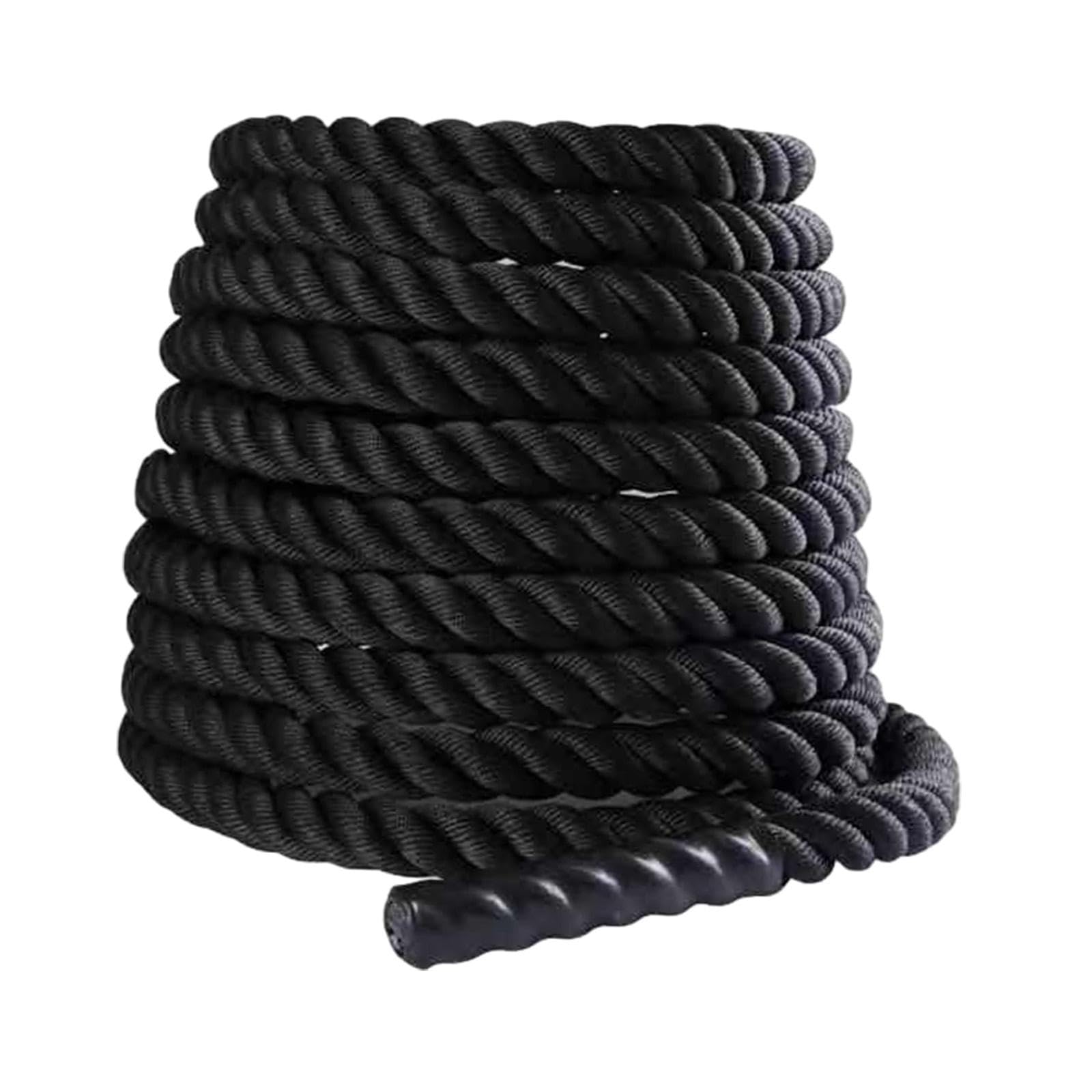 Professional Battle Rope for CrossFit & Strength Training - 9.8ft Heavy Duty Exercise Rope for Outdoor Workouts, Gym Training & Home Fitness - Perfect for HIIT, Cardio & Full Body Workouts