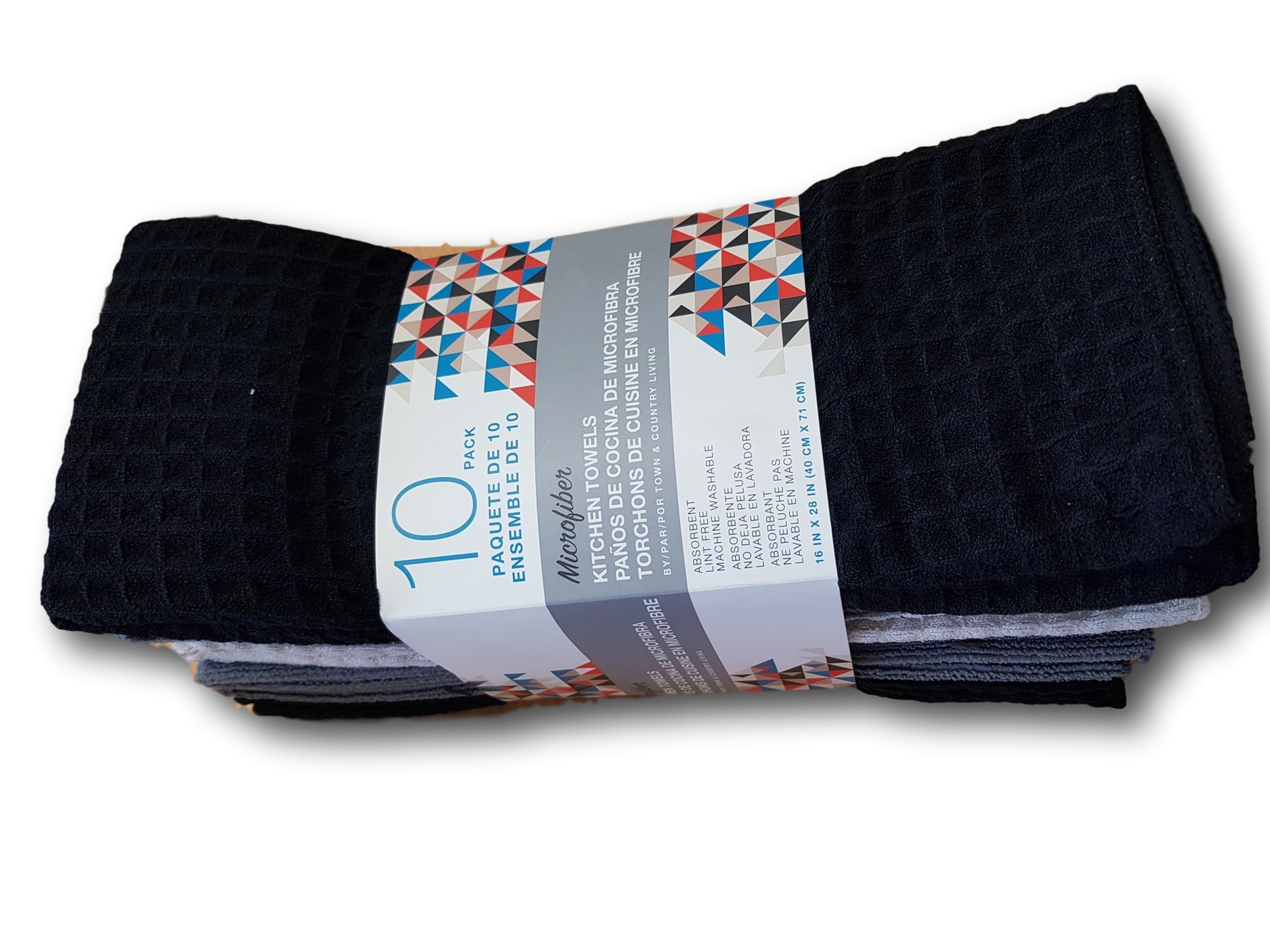 Premium Microfiber Kitchen Towels Set of 10 - 16