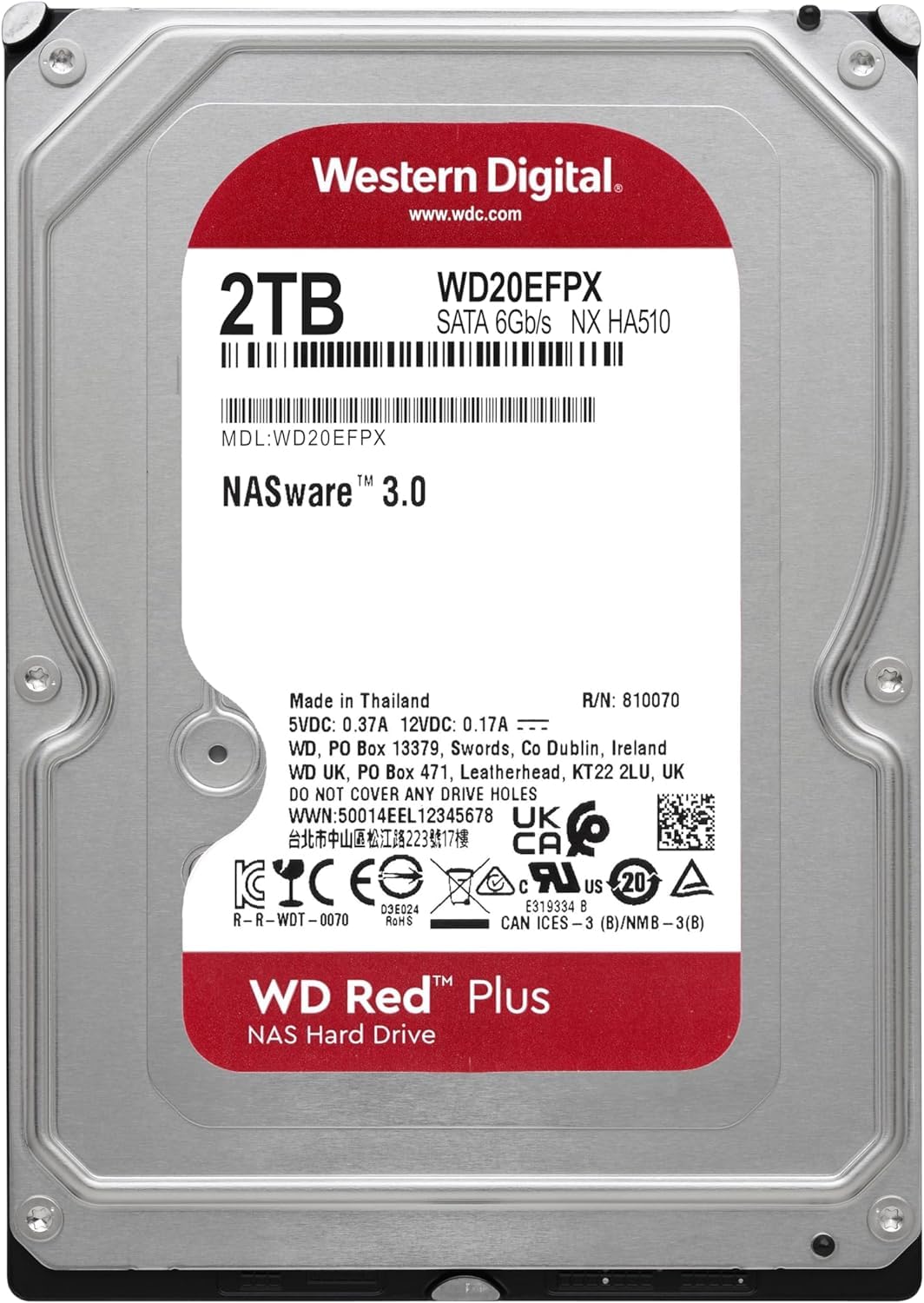 WD Red Plus 2TB NAS Hard Drive - 3.5