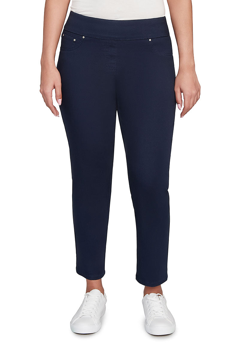 Stripe Right Stretch Twill Ankle Pants for Women - Comfortable Slim Fit Office Pants for Work & Business Casual Wear