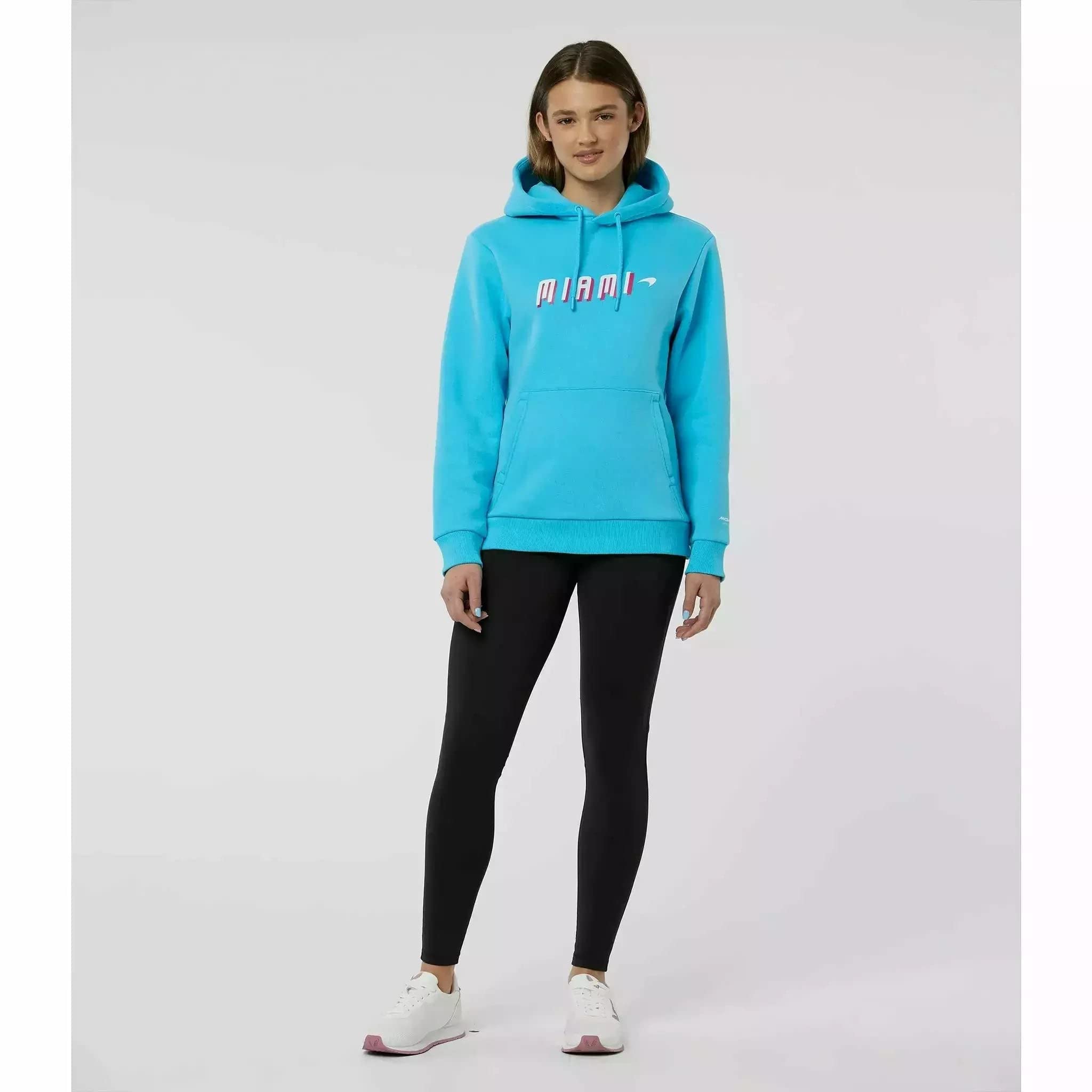 McLaren F1 Women's Miami Neon Graphic Hoodie - Stylish Racing-Inspired Pullover for Casual Wear & Street Fashion