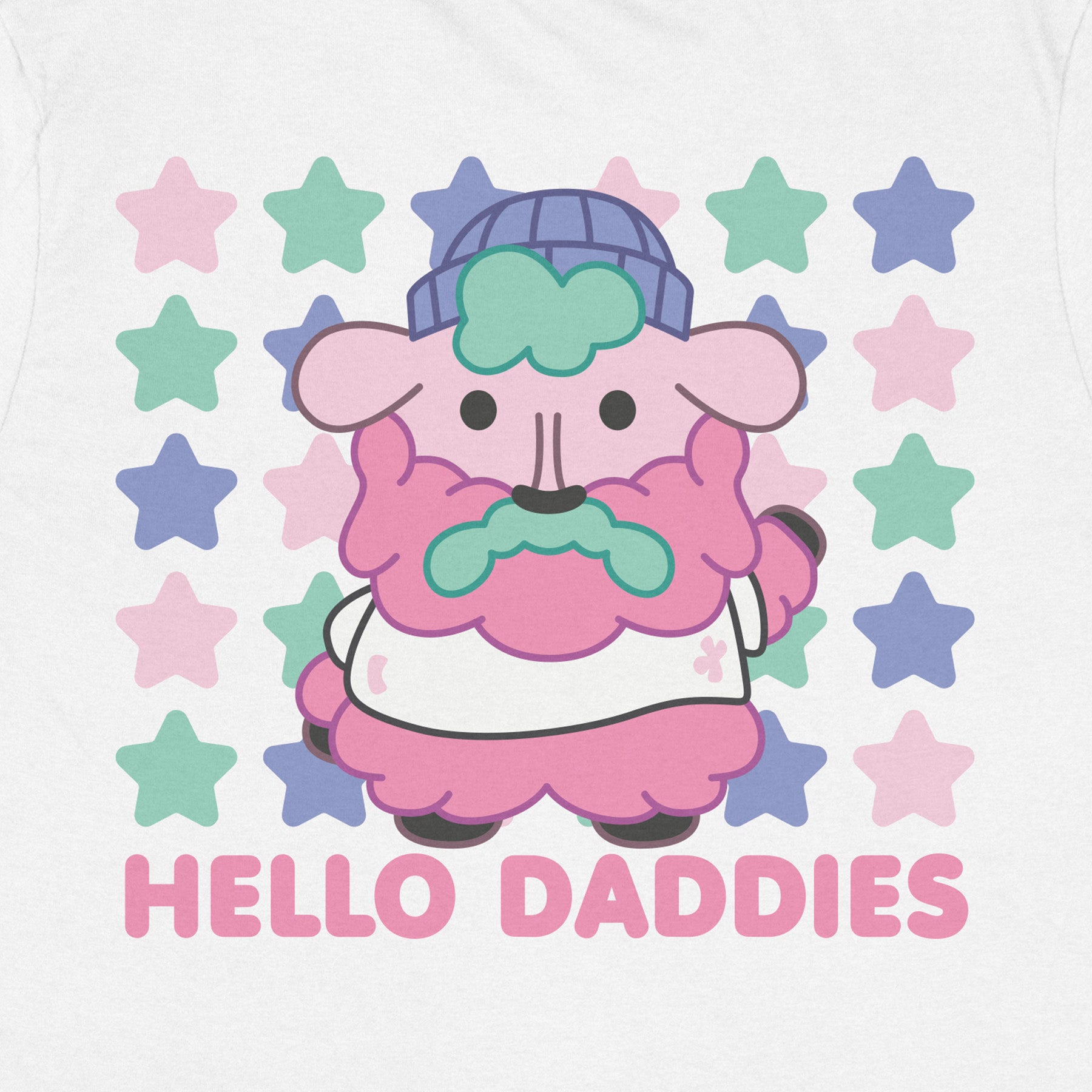 Hello Daddies T-Shirt for Men - Comfortable Cotton Crewneck Tee - Funny Dad Gift Idea - Perfect for Father's Day, Birthday & Casual Wear (White)