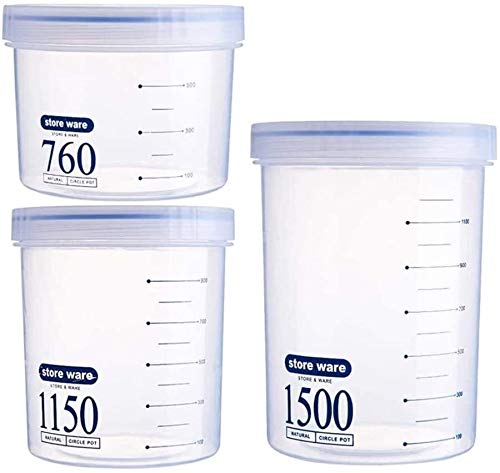 Airtight Food Storage Containers for Cereal, Grains, Nuts & Powder - BPA-Free Plastic Kitchen Organizers with Locking Lid - Moisture Proof, Microwave, Fridge & Dishwasher Safe - Perfect for Pantry, Office & Travel Snacks