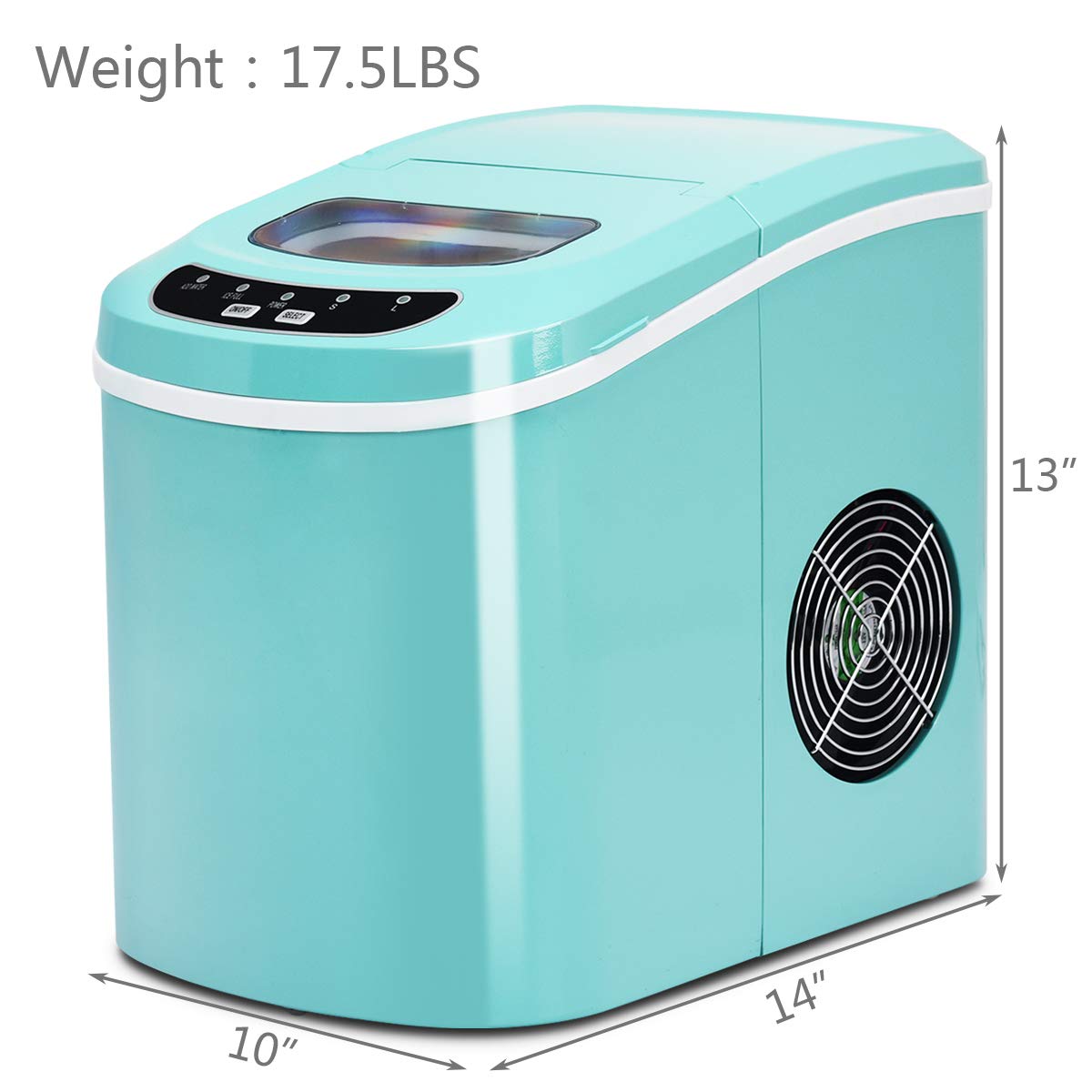 COSTWAY 26LBS/24H Portable Countertop Ice Maker Machine - Fast 6-Minute Ice Cube Production, Compact & Energy Efficient with Ice Scoop - Perfect for Home Kitchen, Office, RV, and Outdoor Parties