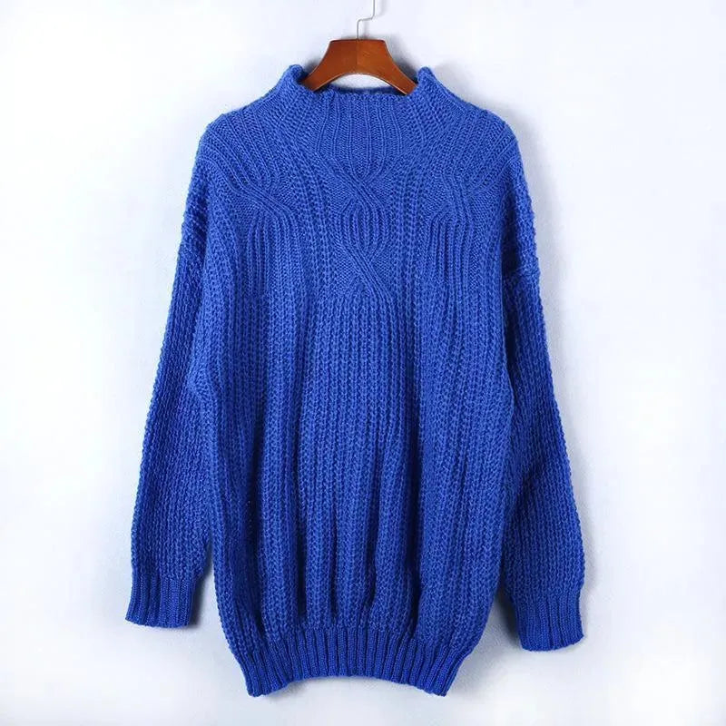 Women's Twist Turtleneck Sweater - Soft Knit Pullover for Fall & Winter - Cozy Office Wear & Casual Outfits