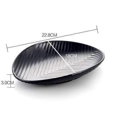 D.A.L A5 Melamine Jewelry Dish Organizer - Decorative Trinket Tray for Vanity, Ring Holder & Small Item Storage | Food Safe Dishware for Home Decor, Bathroom Counter, Dresser Top (Black Stripe)