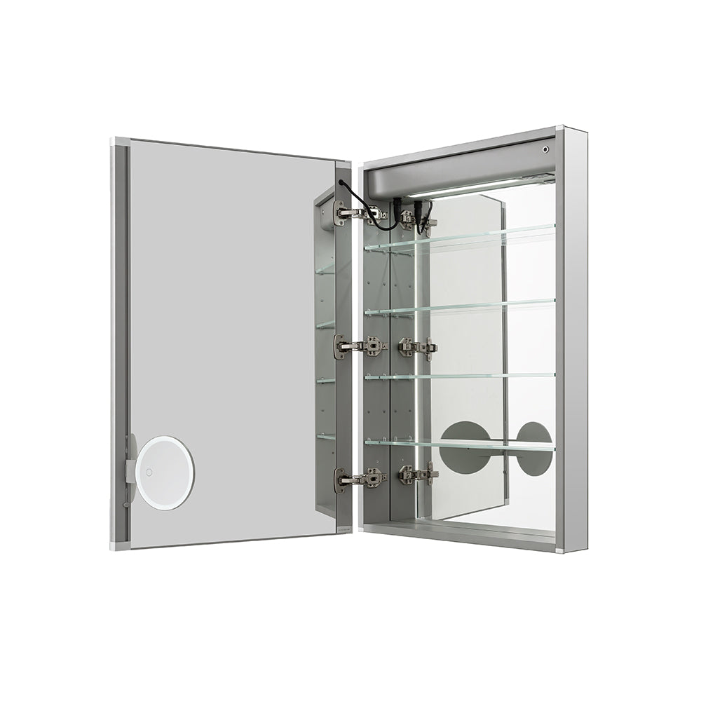 Aquadom Edge Royale 24x32 Inch LED Lighted Bathroom Medicine Cabinet with Mirror - Right or Left Hinge - Perfect for Modern Bathrooms, Vanities & Home Decor