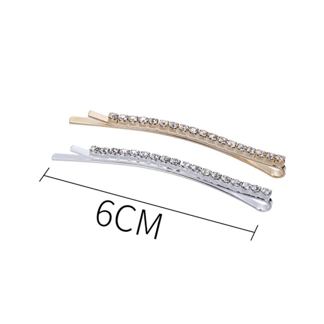 Minkissy Rhinestone Hairpins Set - Silver Bang Clips for Women | Elegant Bobby Pins & Hair Accessories for Weddings, Parties & Daily Styling