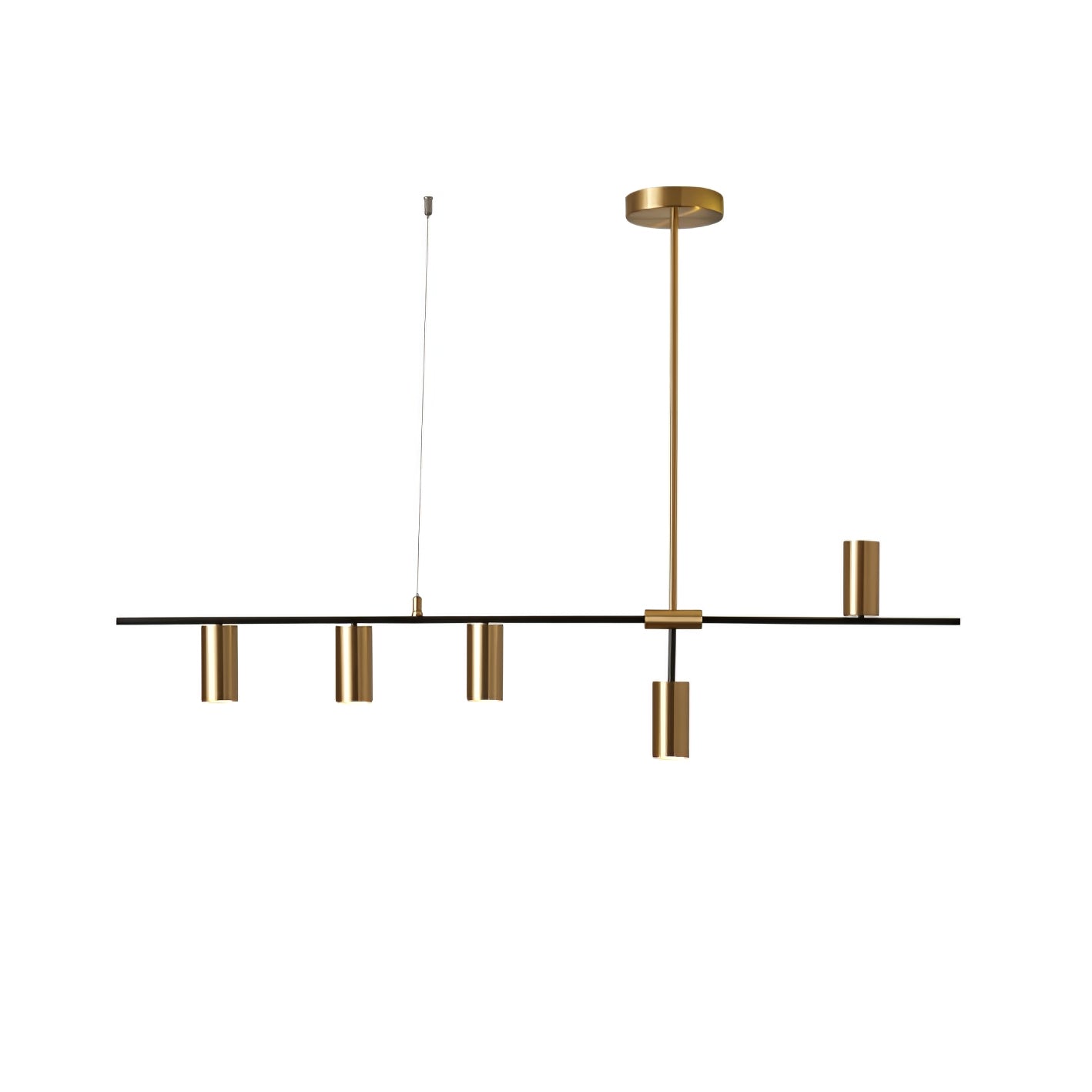 Cassandra Linear Chandelier - Modern 6-Light LED Pendant Lighting Fixture for Dining Room, Kitchen Island & Living Room Decor