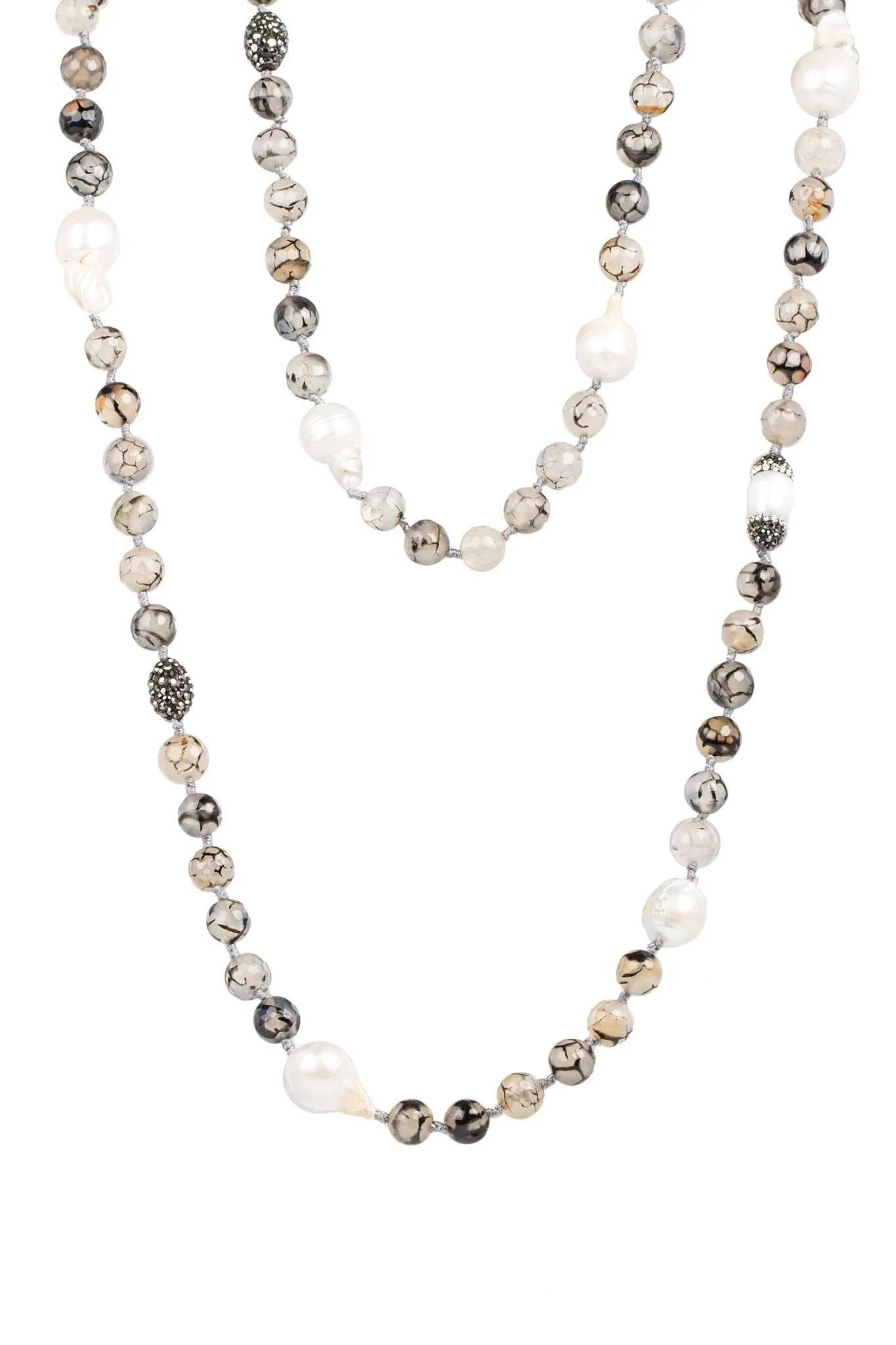 Exquisite Tahitian Pearl Beaded Long Necklace - Elegant Black Pearl Jewelry for Women - Perfect for Weddings, Parties & Special Occasions