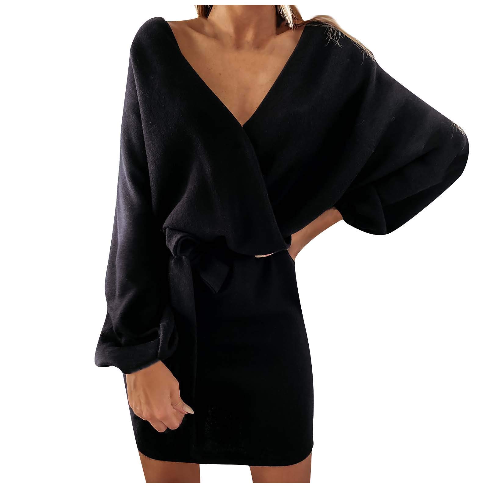 Yinghua Women's V-Neck Pullover Maxi Dress - Solid Color Casual Sexy Petite Dress for Everyday Wear | Perfect for Date Night, Beach Vacation & Summer Outings
