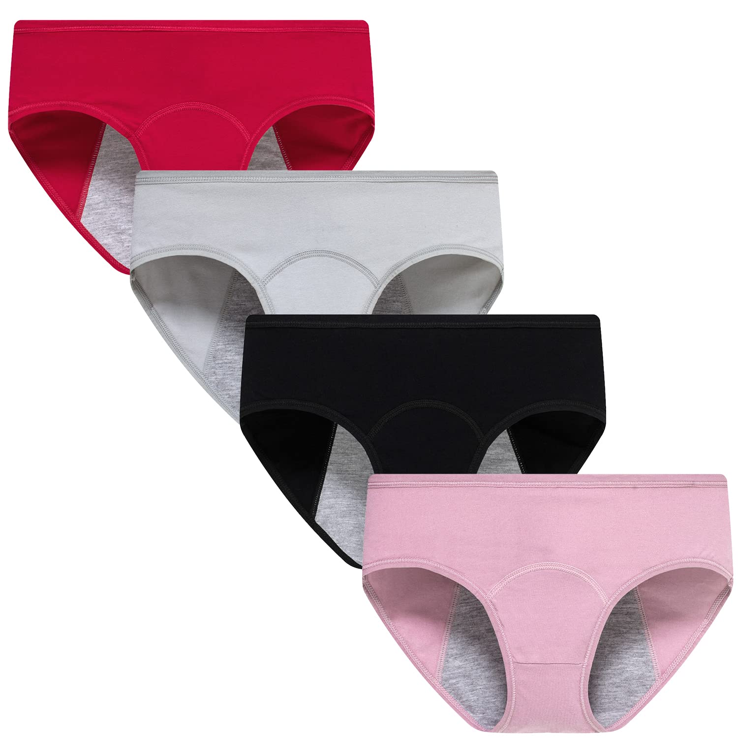 Teen Girls Period Underwear - Soft Cotton Briefs for Teens & Women | Comfortable for School & Sleep