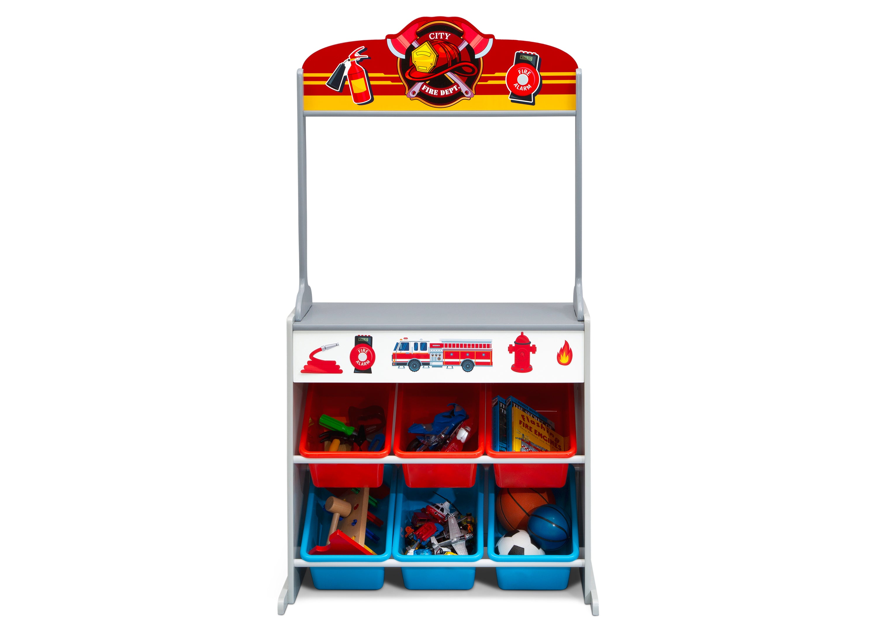 Reversible 4-in-1 Pretend Play Center with Chalkboard & Storage - Kids Activity Table for Drawing, Learning & Imaginative Play - Perfect for Home, Preschool & Daycare