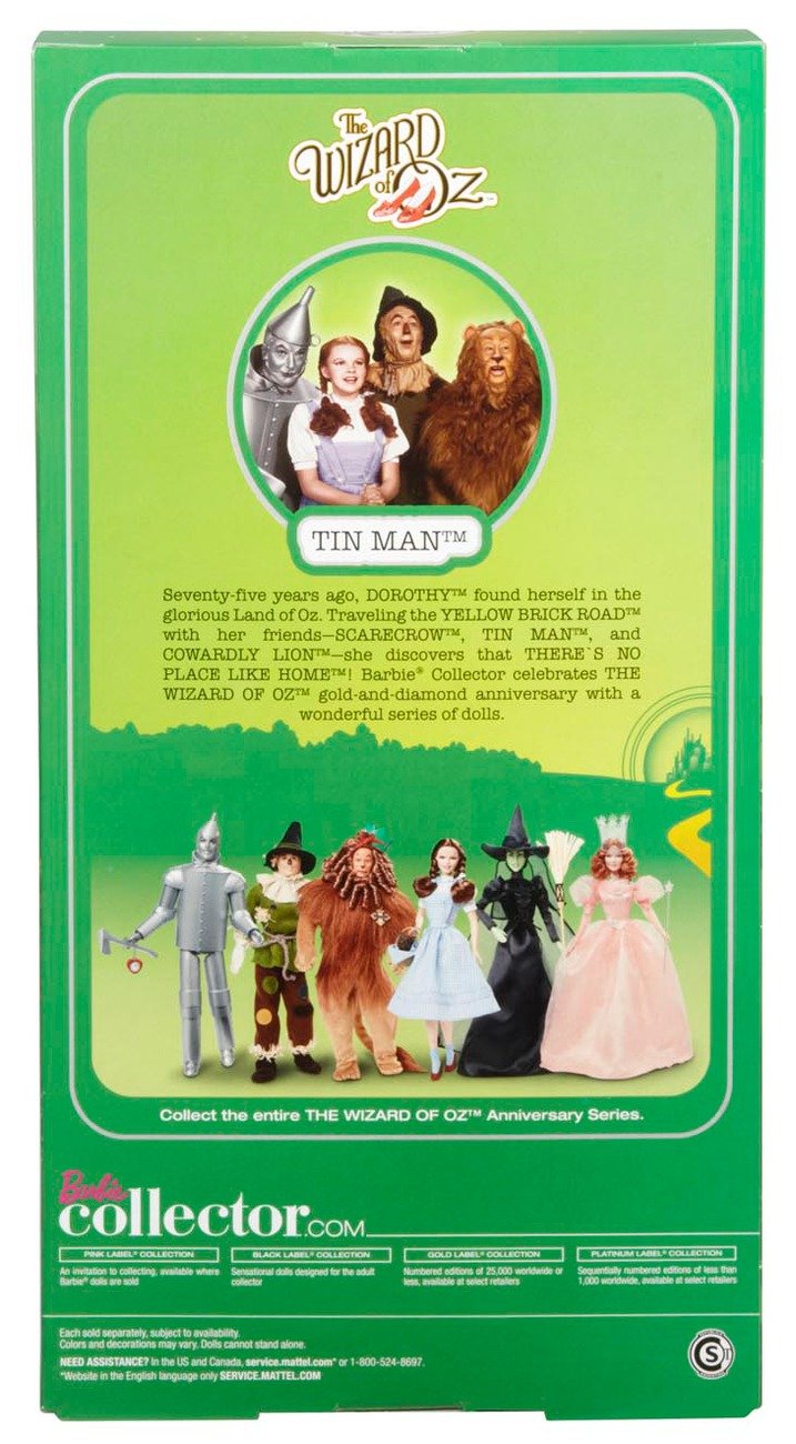 Barbie Collector Wizard of Oz Tin Man Doll - Limited Edition Movie Character Figure - Perfect for Collectors, Gifts & Wizard of Oz Themed Decor