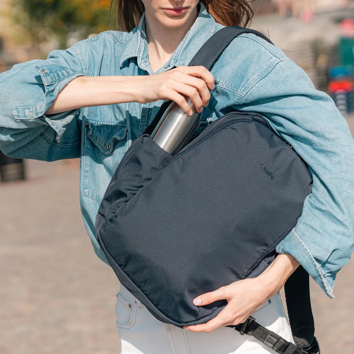 Pacsafe V 16L Anti-Theft Travel Backpack - Secure & Durable Daypack for Commuting, Hiking & Urban Exploration - RFID Protection & Cut-Resistant Straps