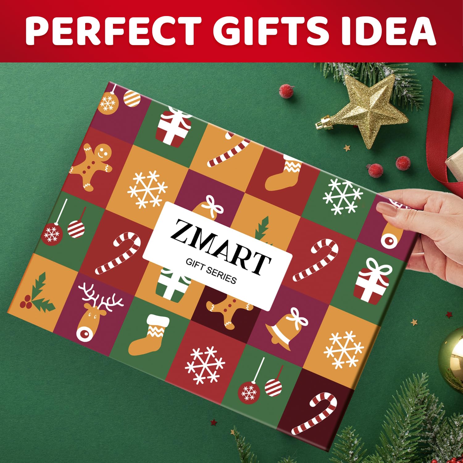 Zmart Christmas Stocking Socks for Boys & Girls - Festive Knee-High Elf Socks for Kids | Perfect Holiday Gift & Christmas Morning Surprise