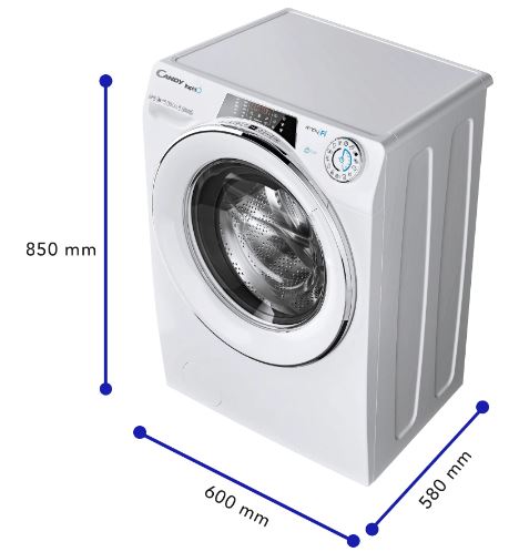 Candy ROW4856DWMCE1 S Rapido 8kg Front Load Washing Machine with 5kg Dryer - Perfect for Apartments & Small Laundry Rooms