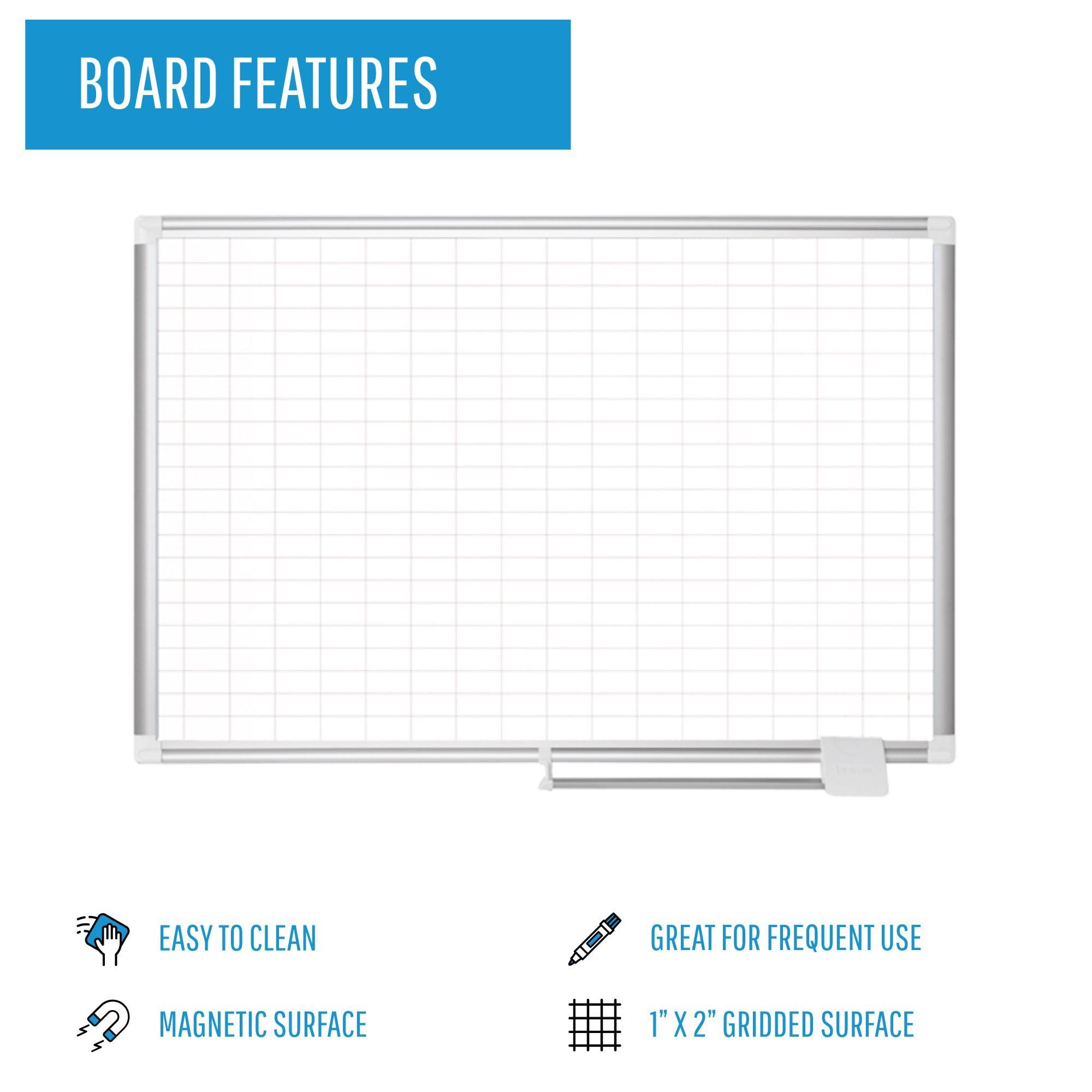 MasterVision Magnetic Dry Erase White Board 36