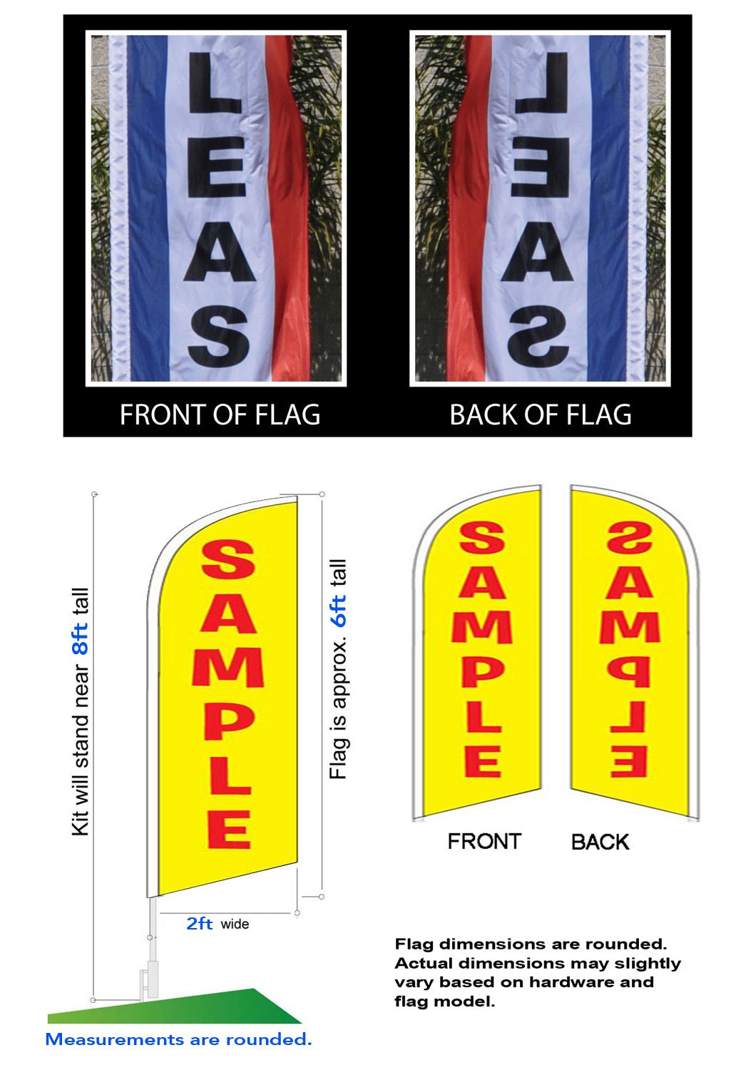 6ft x 2ft Red Feather Flag with Pole & Stake - Portable Open House Sign for Real Estate, Car Dealerships & Events - Includes Carrying Bag for Easy Travel & Storage