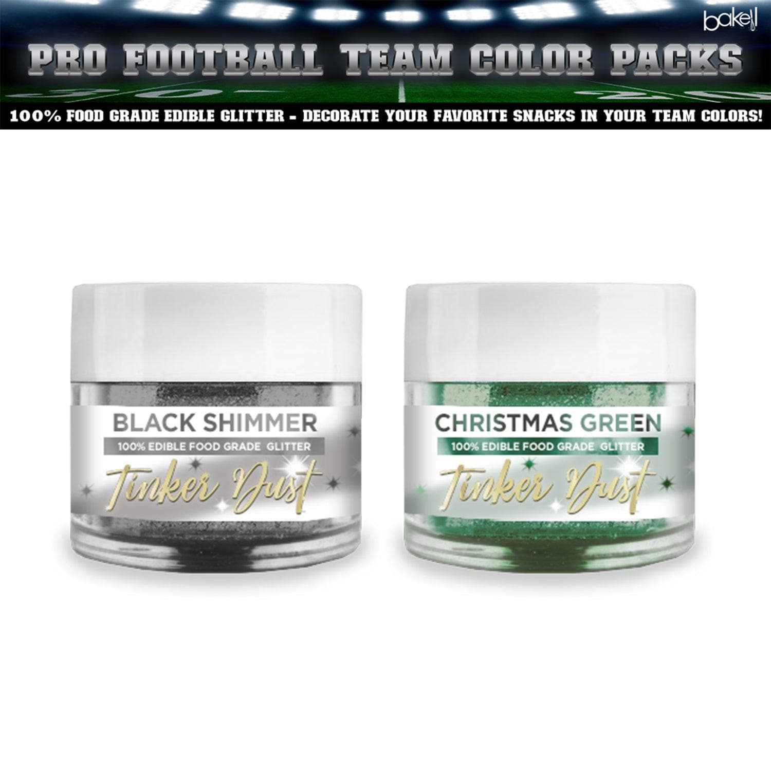 Philadelphia Eagles Football Team Black & Green Glitter Set - Perfect for Game Day, Holiday Decor, and DIY Crafts