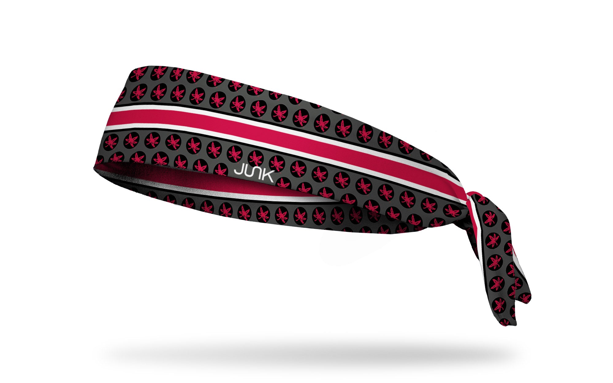 Ohio State Buckeye Black Flex Tie Headband - Adjustable Sports Headband for Running, Workouts, and Fan Gear - Perfect for Football, Basketball, and Gym Activities