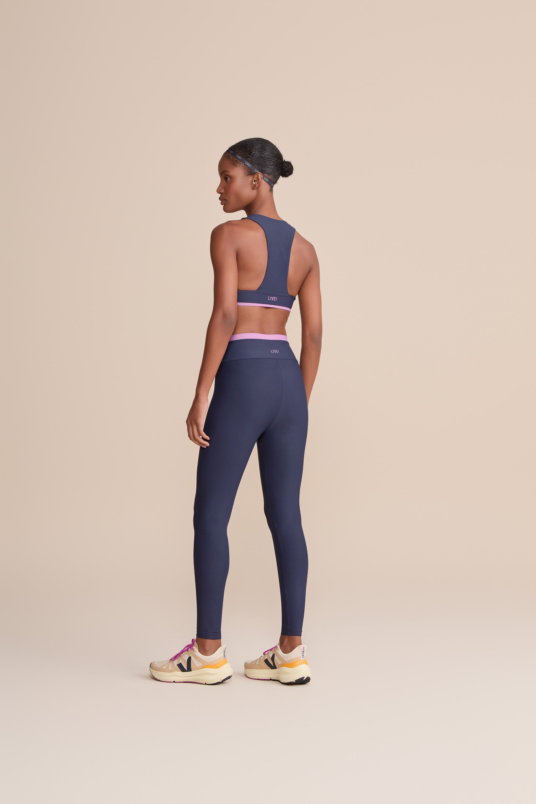 High Waist Neo Contrast Leggings for Women - Tummy Control Yoga Pants with Side Pockets - Perfect for Workout, Running & Lounge Wear