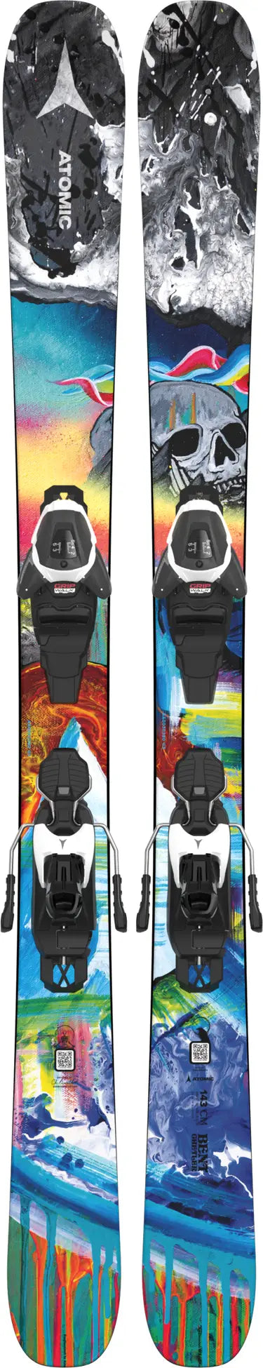 Atomic Junior's Bent Chetler Mini Skis with L6 Bindings 2025 - Kids' All-Mountain Freeride Skis for Powder & Park - Perfect for Young Skiers Learning Off-Piste & Freestyle