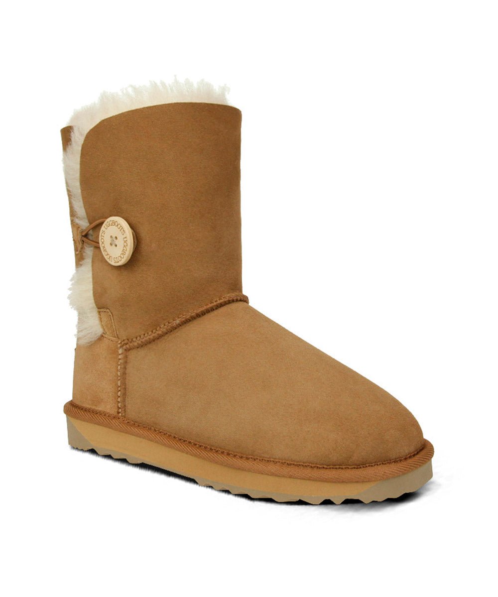 Women's UGG Premium Short Button Boots - Warm Winter Snow Boots for Women | Cozy & Stylish Ankle Boots for Cold Weather, Outdoor Activities & Casual Wear