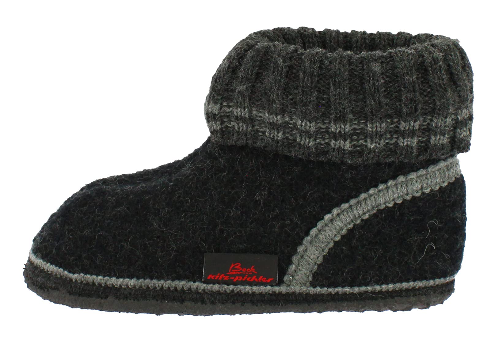 Beck Unisex Kids' Low-Top Slippers - Soft Indoor House Shoes for Boys & Girls, Black, Size 4 Big Kid - Perfect for Home, School & Playtime Comfort