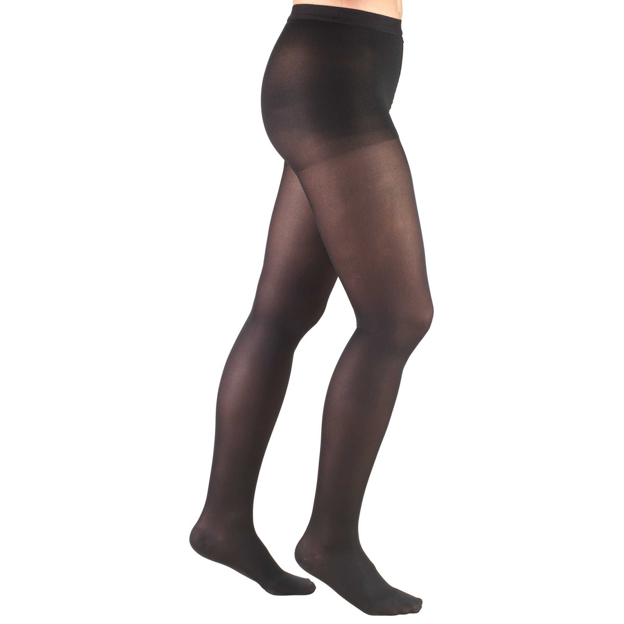 Truform Women's Compression Pantyhose 20-30 mmHg - Opaque Support Tights for Varicose Veins & Swelling Relief - Medical Grade Shaping Hosiery in Black Size Small - Perfect for Travel, Work & Everyday Comfort