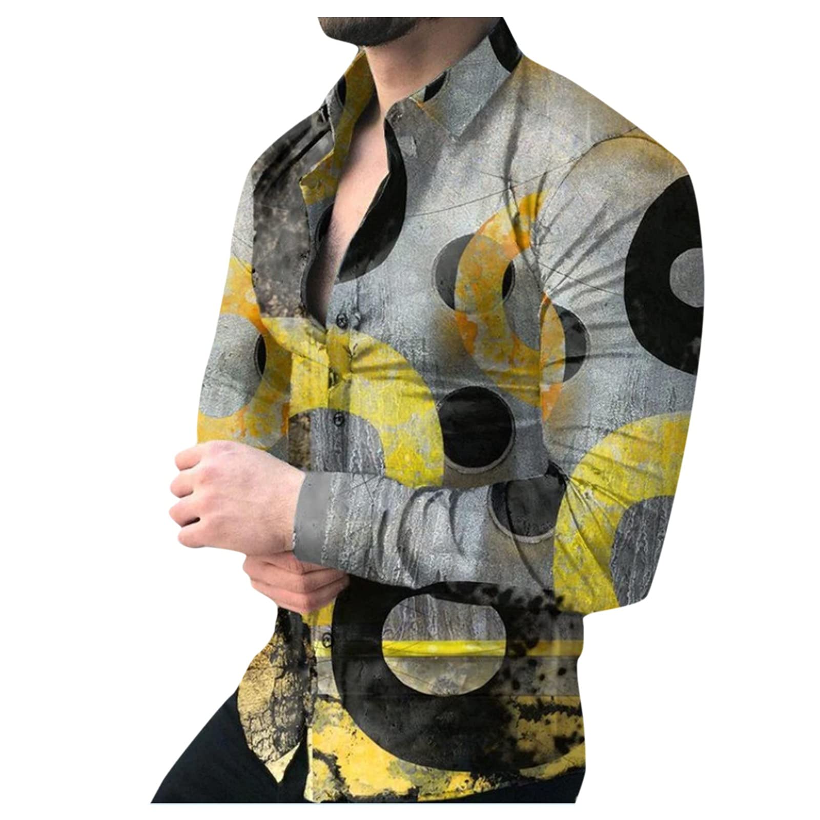 Premium Soft Cotton Men's T-Shirts - Branded Casual Long Sleeve Crew Neck Shirts - Comfortable Plus Size Fit for Everyday Wear, Office & Outdoor Activities