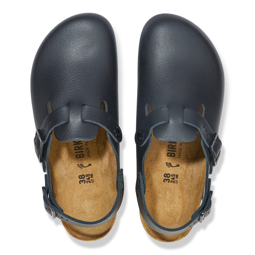 Birkenstock Tokio Pro Leather Shoes for Men & Women - Black Leather Slip-Resistant Work Shoes for Nurses, Chefs & Professionals - Comfortable & Durable Footwear for Healthcare, Restaurant & Industrial Work