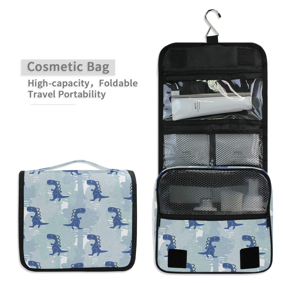 Hanging Travel Toiletry Bag Kit - Waterproof Makeup Case & Cosmetic Organizer for Men & Women - Perfect for Camping, Gym, Business Trips & Vacation Essentials