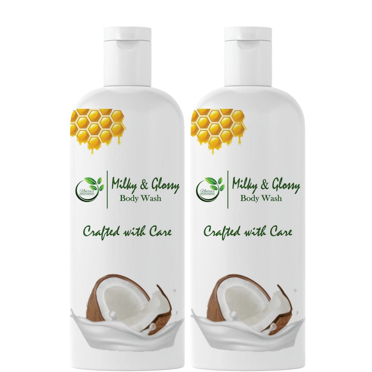 Milky Glossy Body Wash with Licorice & Coconut Milk - Pack of 2 for Soft Skin