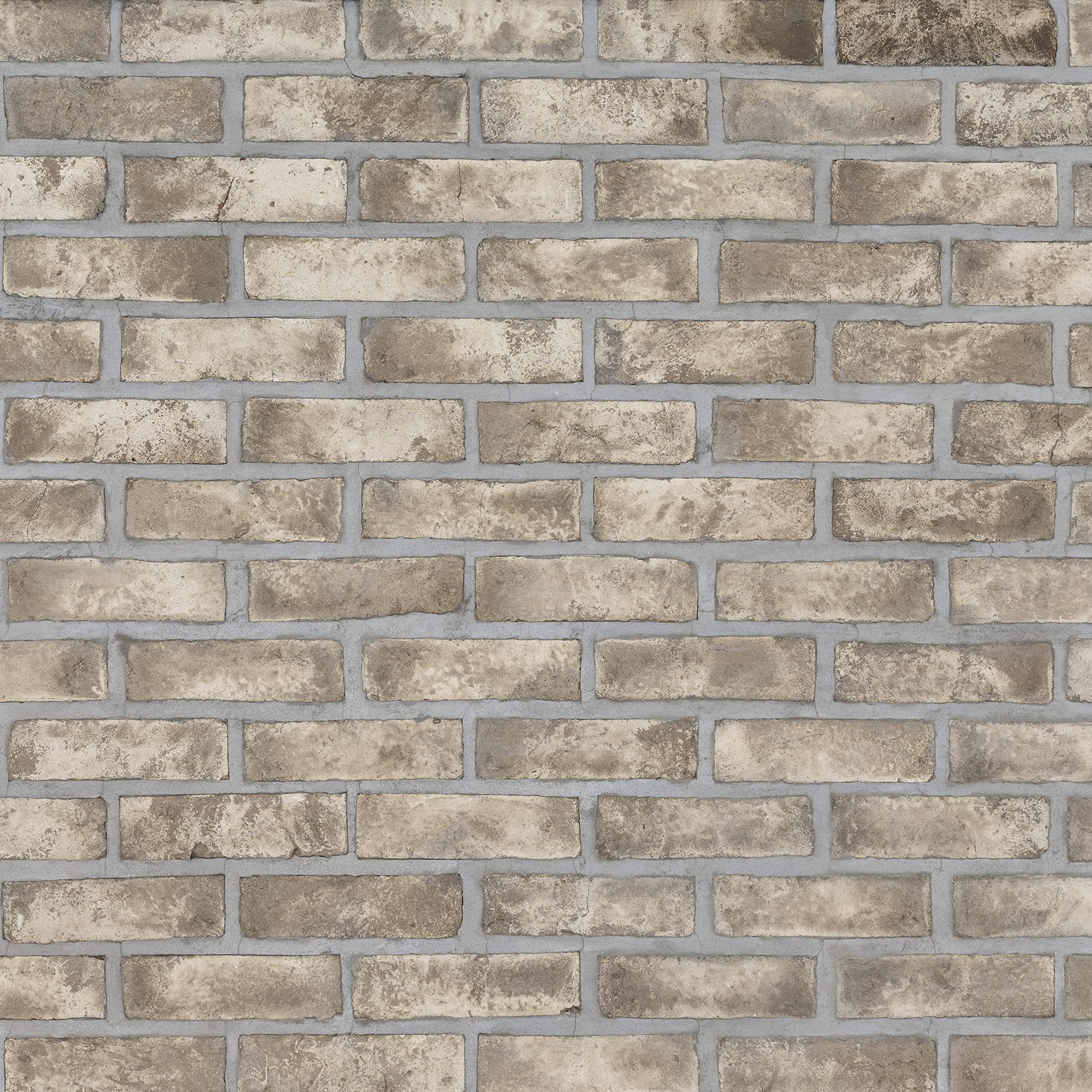 MSI Doverton Gray Clay Brick Tile 2.64 x 7.89 Inch - Natural Stone Look Peel and Stick Backsplash for Kitchen, Bathroom, Shower Wall & Floor - Easy DIY Home Renovation for Modern Farmhouse & Industrial Style Decor