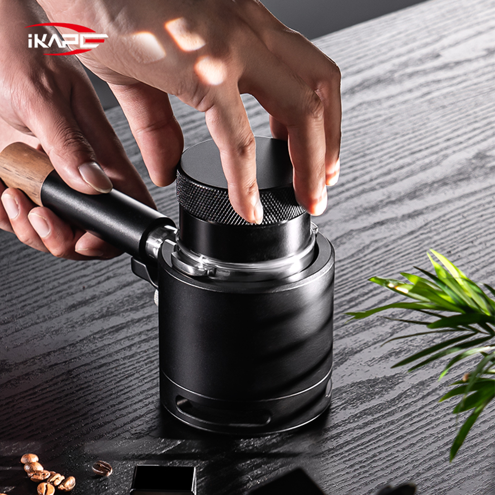 Premium Black Edition Espresso Gravity Distributor - Perfect for Barista-Grade Coffee Grounds Leveling & Tamping - Ideal for Home & Professional Espresso Machines