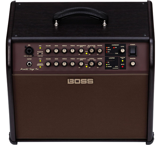 Boss Acoustic Singer Pro 120W 1x8 Acoustic Guitar Combo Amplifier - Professional Portable PA System for Live Performances, Studio Recording & Home Practice