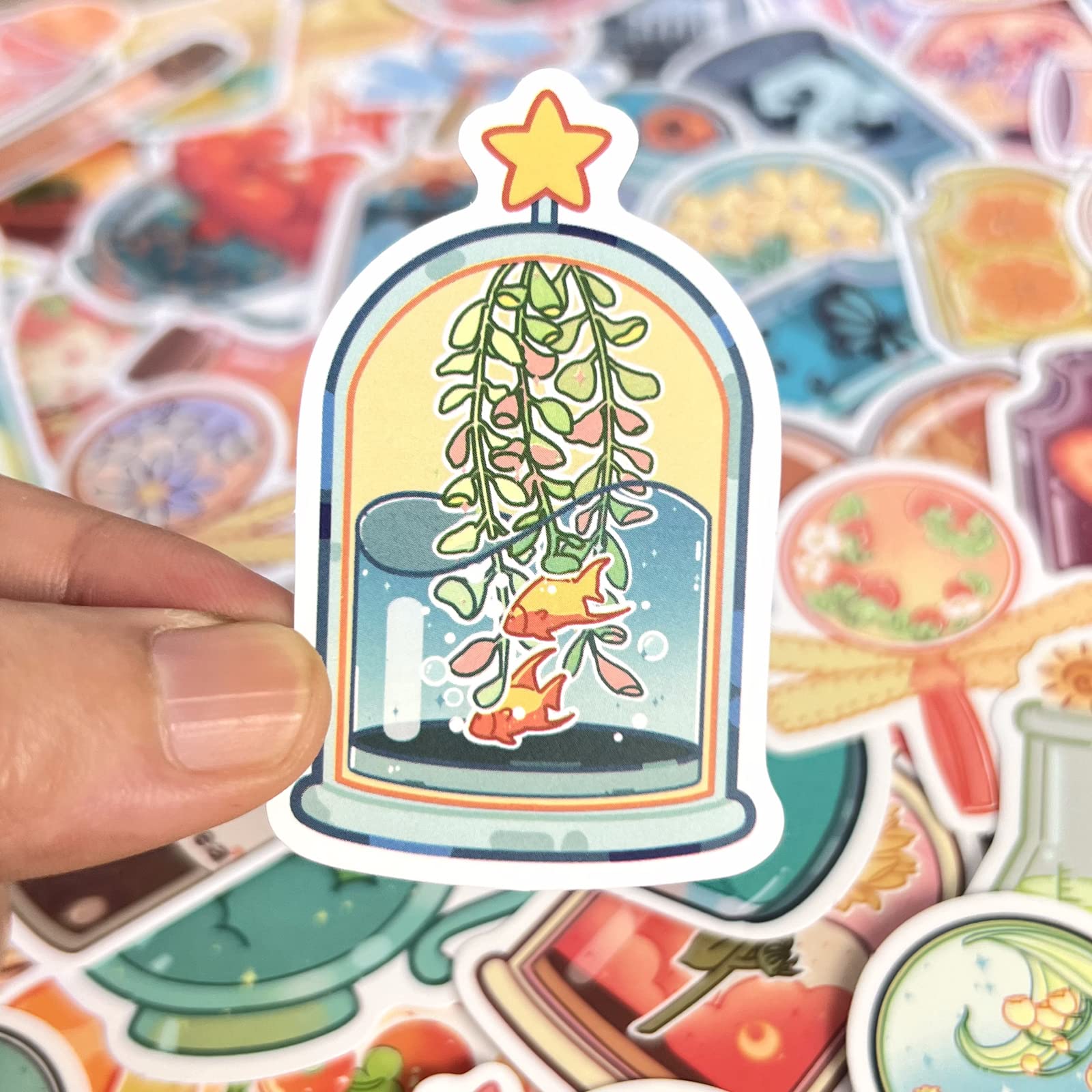 100 Pcs Aesthetic Vinyl Stickers - Waterproof Cute Stickers for Water Bottles, Laptops, Phones - Perfect for Girls, Kids & Teens - Decorate Your School Supplies, Journals & DIY Crafts