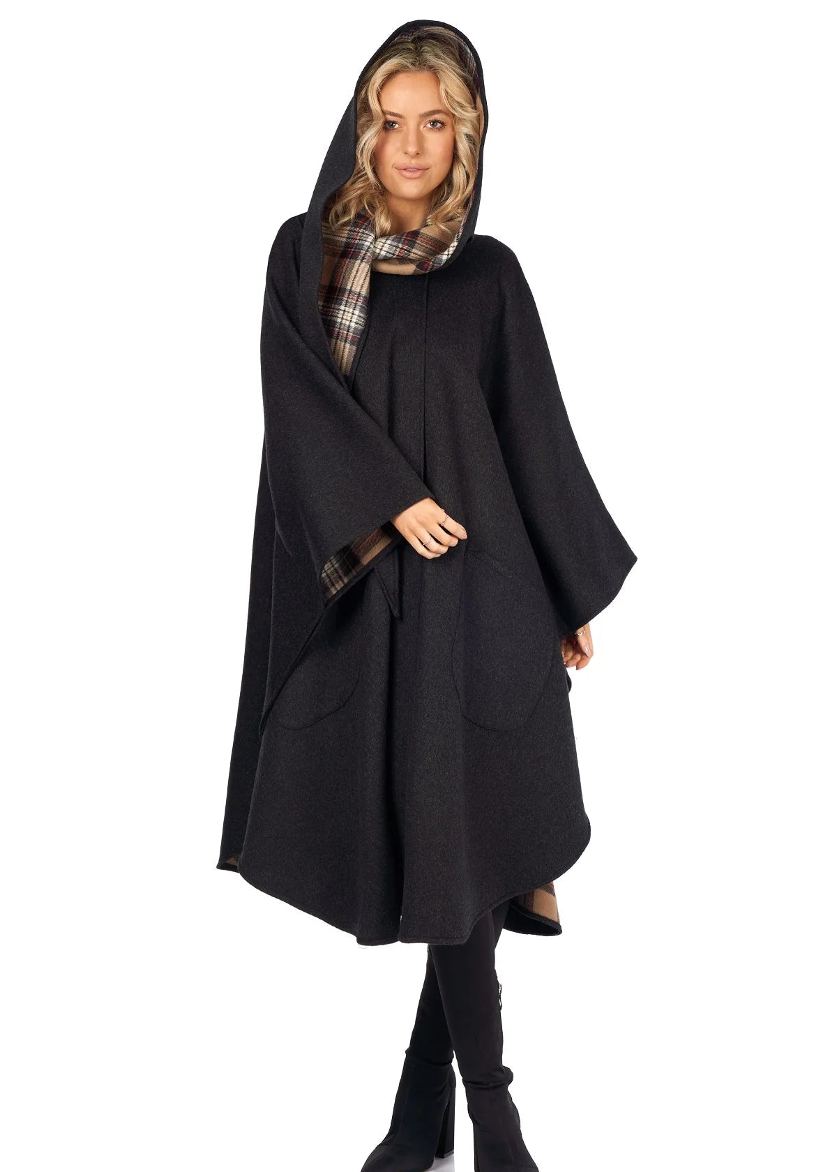 Jimmy Hourihan Wool Walking Cape - Charcoal Gray | Warm & Stylish Outerwear for Hiking, Travel & Outdoor Adventures